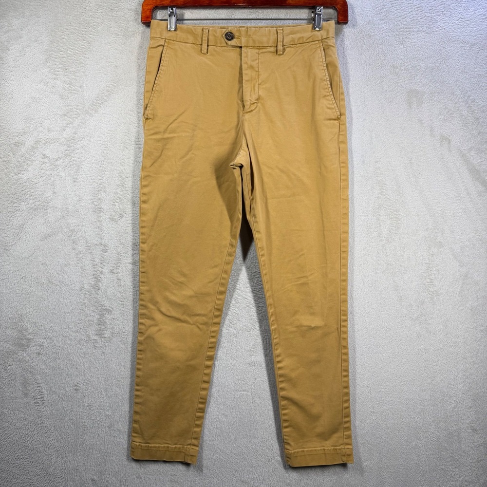 Banana Republic Slim Tapered Chino Mens 29x32 Tan Khaki Stretch Cotton Pants